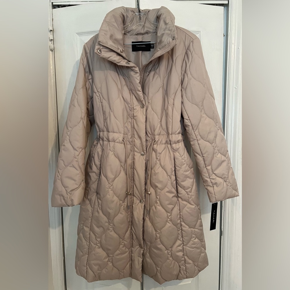 Coat- light weight quilted- Brand, Tahari- Color, Pale Oak